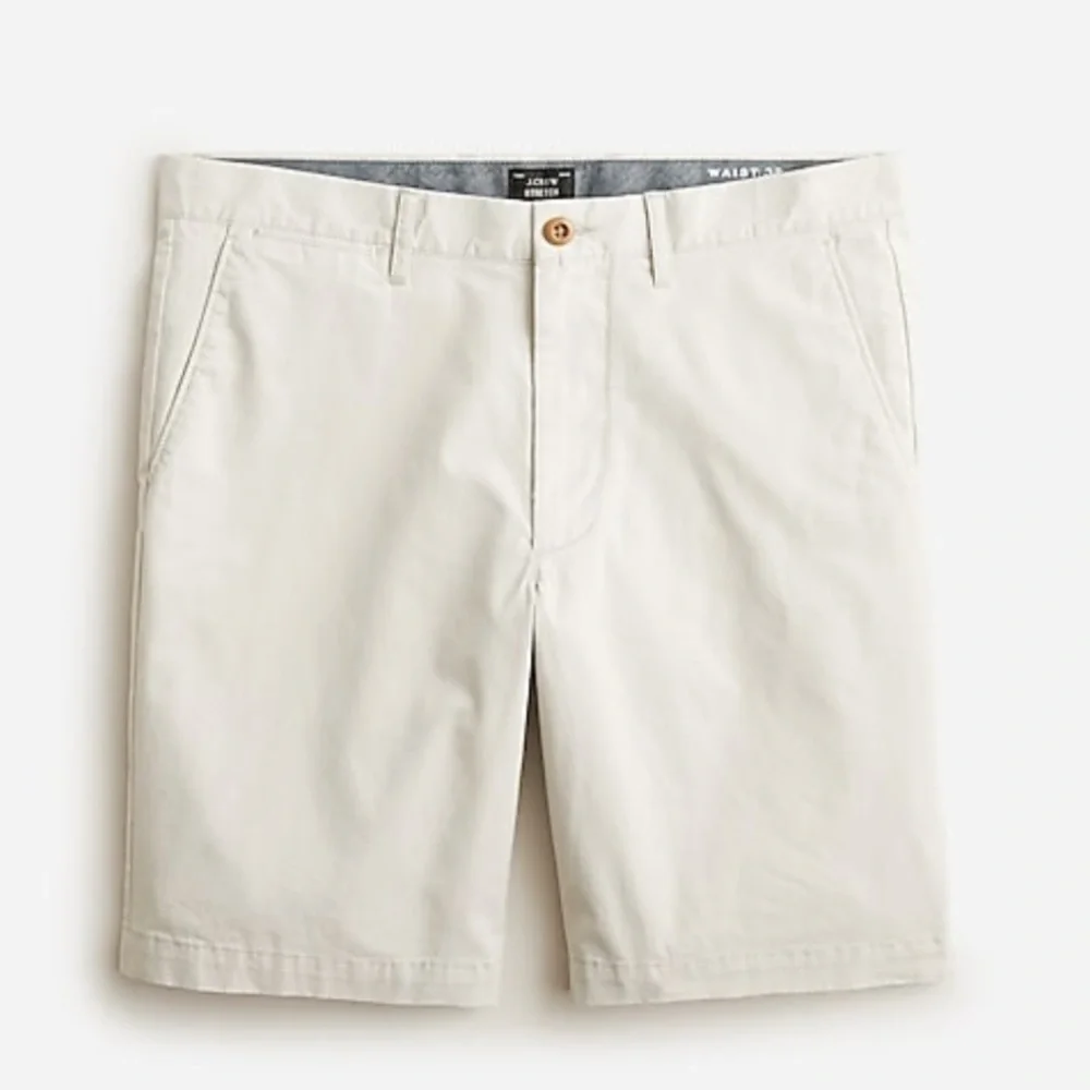 J crew 9” stretch chino shorts stone